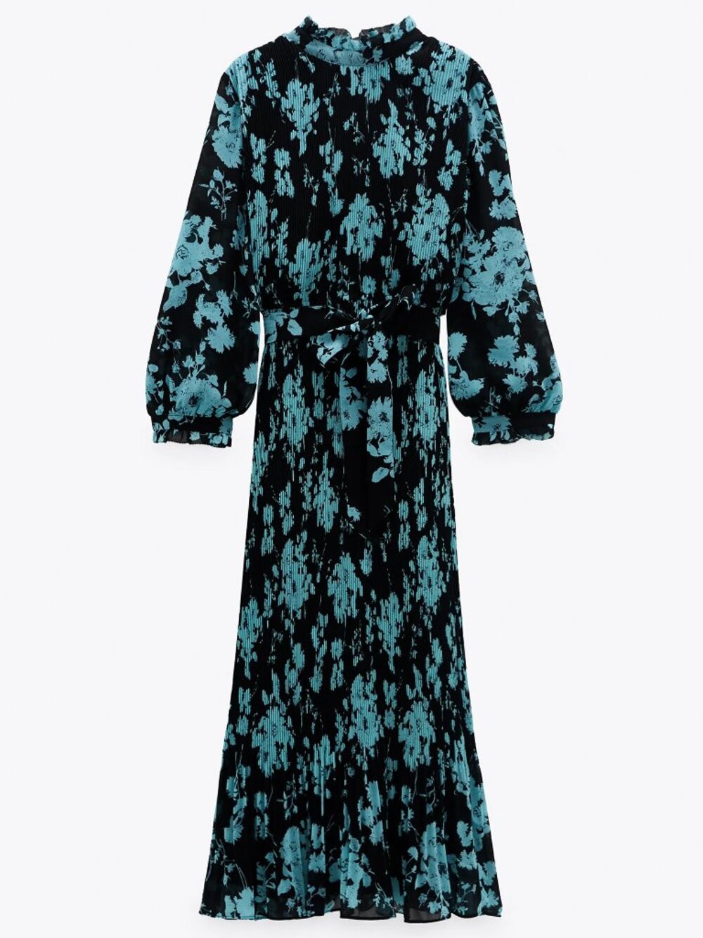 ZARA PLEATED PRINT DRESS - Picture 2 of 2